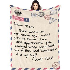 Mom Blankets Gifts for Mom from Daughter & Son, Mom Birthday Gifts